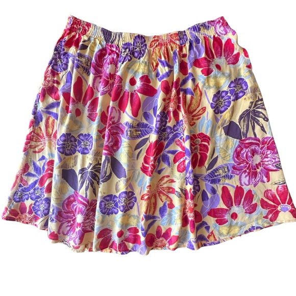 Clio Dresses & Skirts - Clio II Skirt Hits Right Above the Knee , vibrant floral, 1” elastic band 1X
